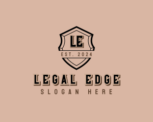 Lawfirm - Shield Crest Banner logo design