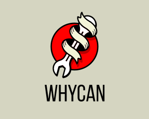 Wrench Ribbon Mechanic Logo