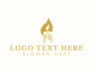 Relaxation - Flame Wax Candle logo design