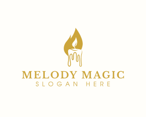 Scented - Flame Wax Candle logo design