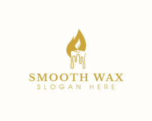 Wax - Flame Wax Candle logo design