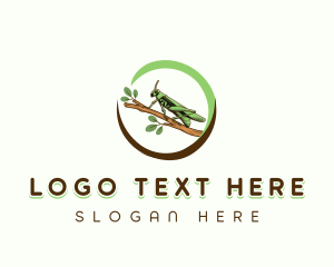 Insect - Grasshopper Insect Nature logo design