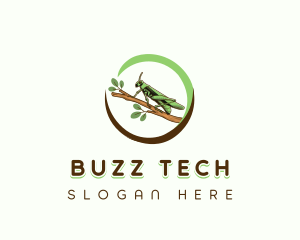 Grasshopper Insect Nature logo design