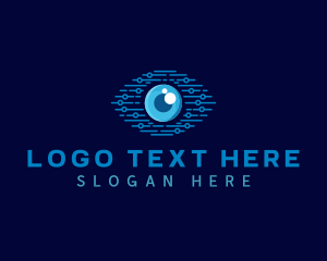 Eye - Circuit Eye Technology logo design