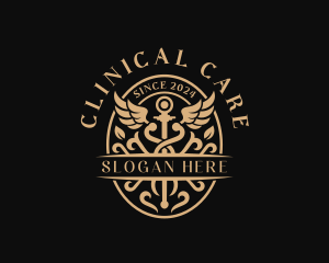 Healthcare Caduceus Clinic logo design