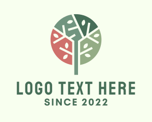 Multicolor Tree Park logo design