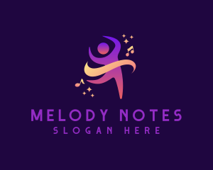 Notes - Musical Dance Choreography logo design