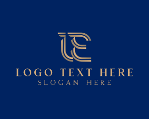 Law Firm - Luxury Premium Letter E logo design