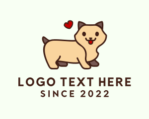 Pet Hotel - Dog Kennel Heart logo design