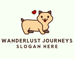 Dog Kennel Heart Logo