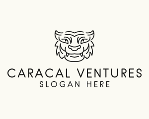 Caracal - Smiling Wild Tiger logo design