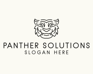 Smiling Wild Tiger logo design