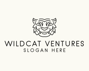 Wildcat - Smiling Wild Tiger logo design