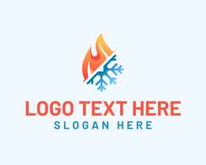 Oil - Fuel Flame Snow Energy logo design