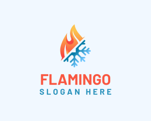 Fuel Flame Snow Energy Logo