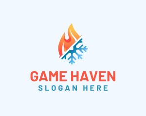 Fuel Flame Snow Energy Logo