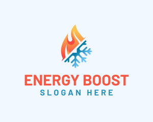 Fuel - Fuel Flame Snow Energy logo design