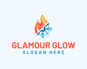 Thermos - Fuel Flame Snow Energy logo design