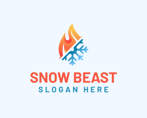 Fuel Flame Snow Energy logo design