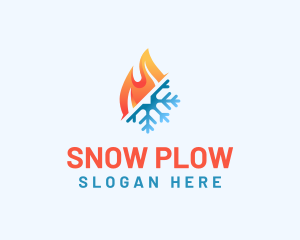 Fuel Flame Snow Energy logo design