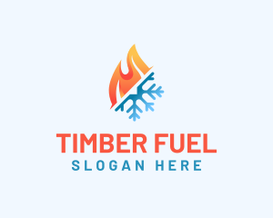 Fuel Flame Snow Energy logo design