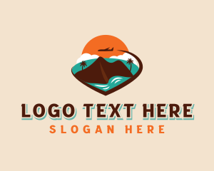Travel Blogger - Island Plane Tourism logo design