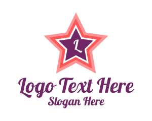 Talent - Pink Star Lettermark logo design