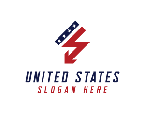 States - USA Thunder Arrow logo design