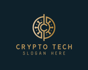 Cryptocurrency - Digital Cryptocurrency Bank logo design