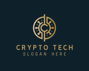 Blockchain - Digital Cryptocurrency Bank logo design