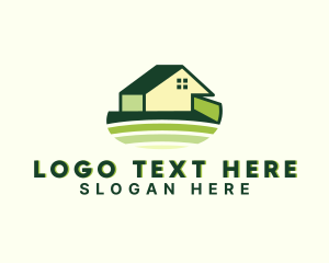 Lawn Care - Farm House Field logo design