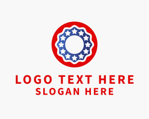 American Flag Donut  Logo