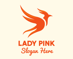 Legendary Fiery Phoenix Logo