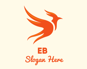 Mythical - Legendary Fiery Phoenix logo design