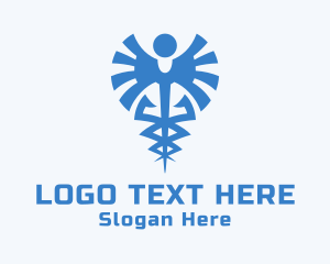 Physician - Medical Hospital Caduceus logo design