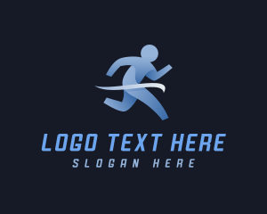 Sprinting - Athlete Marathon Runner logo design