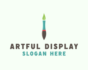 Eco Pen Brush Art logo design