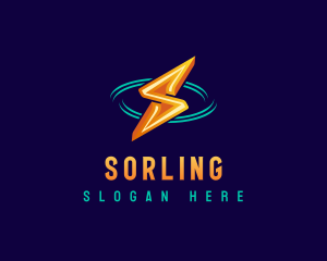 Lightning Bolt Letter S logo design