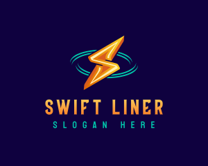 Lightning Bolt Letter S logo design