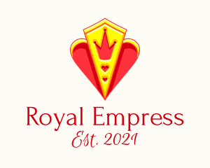 Empress - Heart Queen Crown logo design