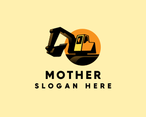 Demolition - Excavator Digging Construction logo design