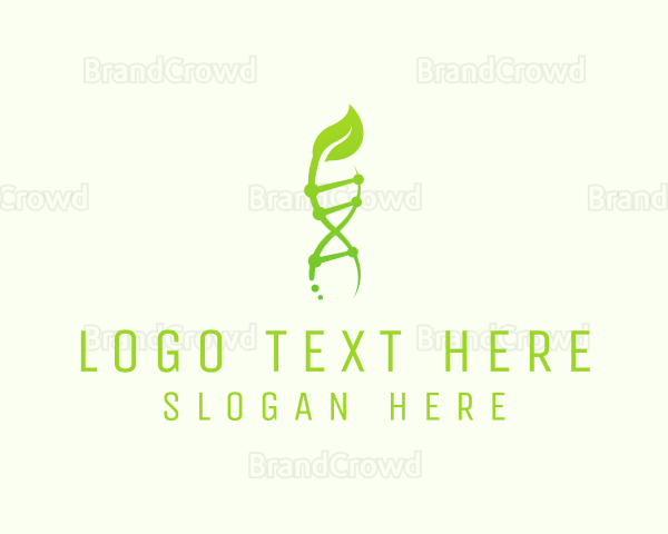 Organic DNA Strand Logo