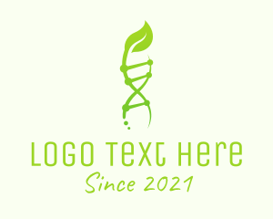 Biomedical - Organic DNA Strand logo design