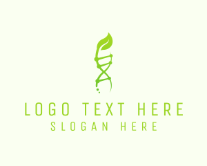 Organic DNA Strand  logo design