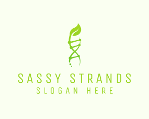 Organic DNA Strand  logo design