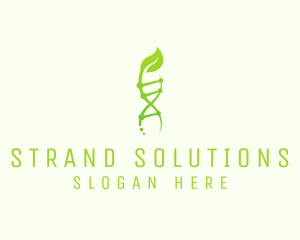 Organic DNA Strand  logo design