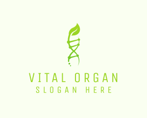 Organic DNA Strand  logo design