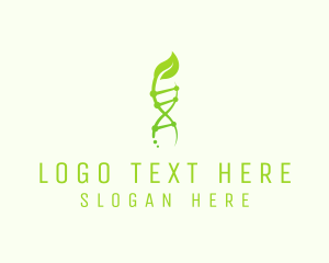 Genetics - Organic DNA Strand logo design