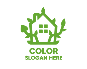 Vegan - Eco Plant House logo design