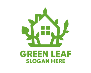 Vegetarian - Eco Plant House logo design